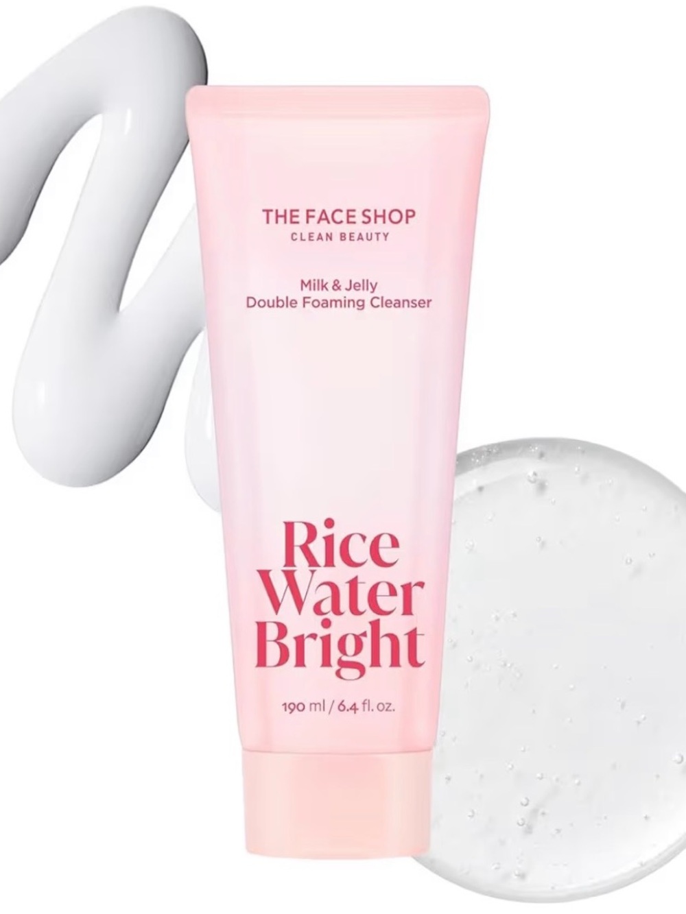 The Face Shop Rice Water Bright Milk & Jelly Double Cleanser - 6.4 Fl OZ NIB✨